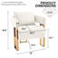Chaise d'appoint moderne en velours blanc 2 pièces avec pieds dorés, idéale pour les espaces multiples, un soutien ergonomique scientifique et un assemblage simple.