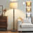 60" Vintage Farmhouse Floor Lamp Adjustable Color Temperature Standing Lamps With Linen Shade Rustic Retro Tall Light For Home Decor,Bedroom,Reading,Office-2085486476-2106216833