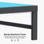 Ensemble de chaises longues inclinables en aluminium et en métal l 24,8 po avec roulettes (ensemble de 3) -900564561