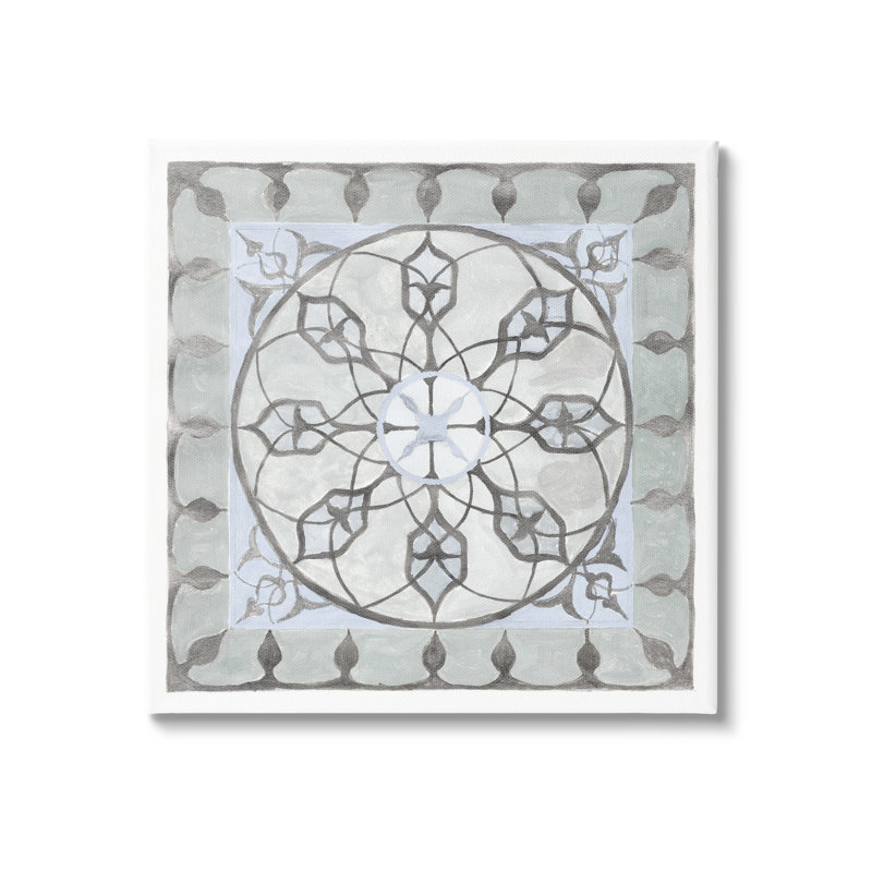 Boho, motif de fractale rustique sur toile, H 17 po x l 17 po x P 1,5 po
