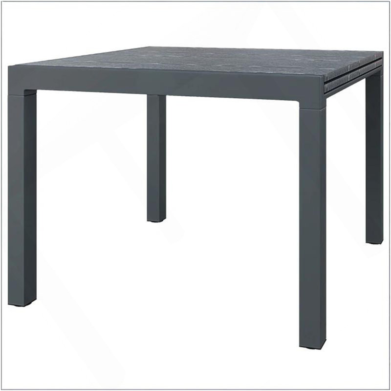 Table d'extérieur, table d'extérieur rectangulaire en aluminium