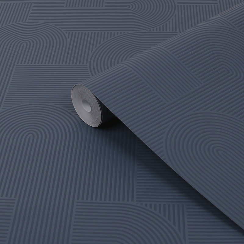 Papier peint gris Sublime Mindful Living, Bleu marine