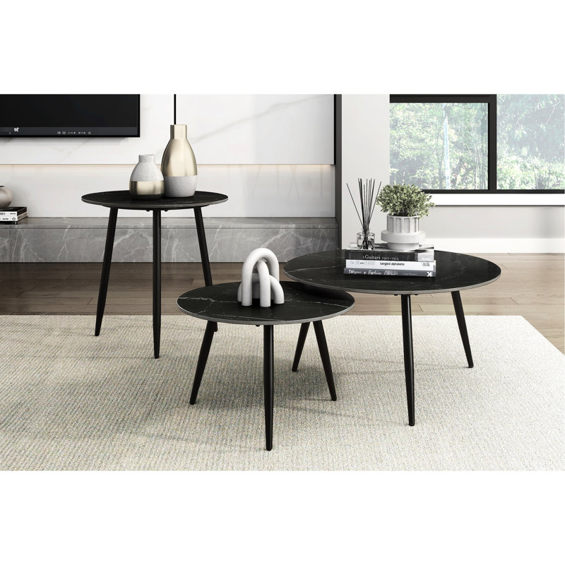 Ensemble de 3 tables d'appoint Modern Modern