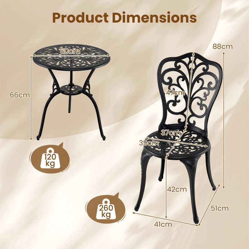 2 - Person Patio Dining Set with Round Table