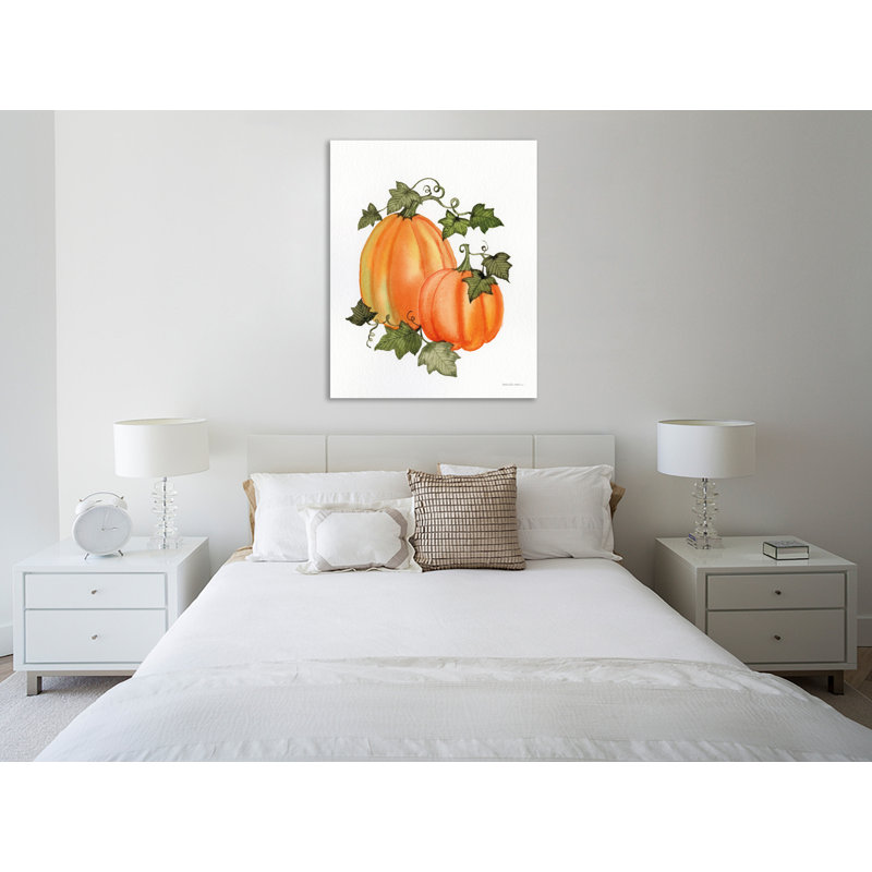 «Pumpkin and Vines I», reproduction d'impression sur toile tendue, H 45 po x l 36 po x P 1,5 po