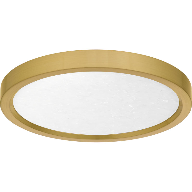 Outskirts Integrated LED Flush Mount With CCT Switch, 1" H x 11" W x 11" D, Brushed Gold