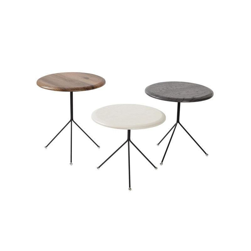 Stylish Nesting Table Set (3 Pieces), Brown, Anthracite & Cream, 16.1 x 18.7 x 16.1 inches | 100% MDF with 0.014 in Membrane Coated Top | Sturdy Metal Legs | Perfect for Modern Living Room & Dining Spaces