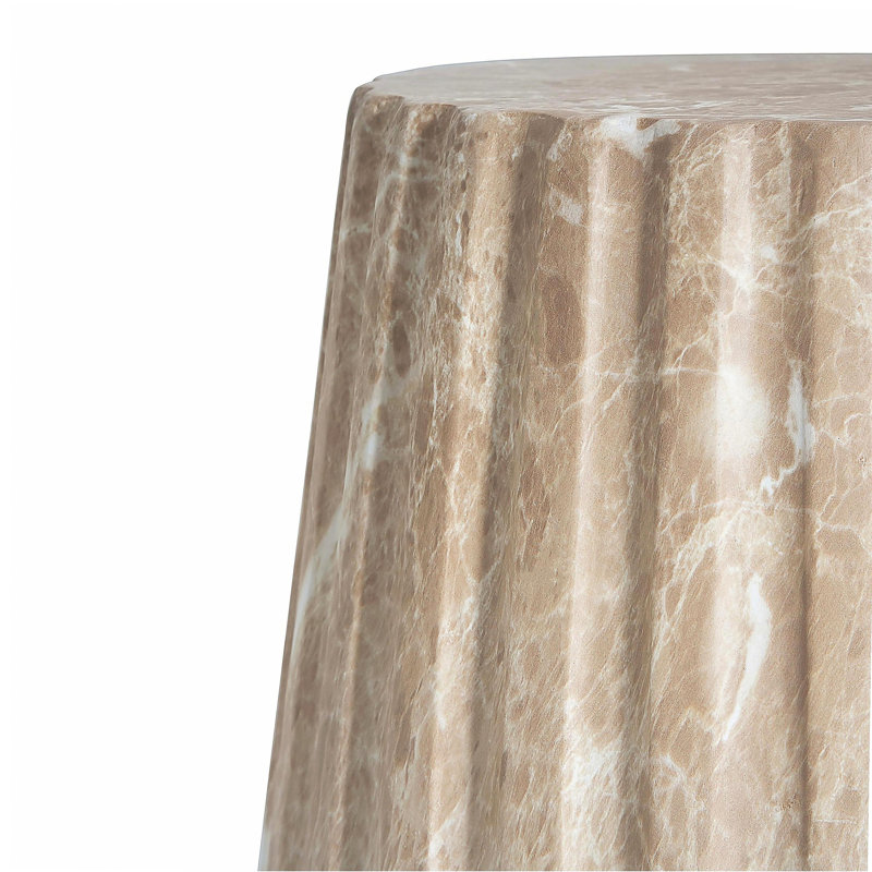 Table d'appoint d'extérieur Cleme, Beige