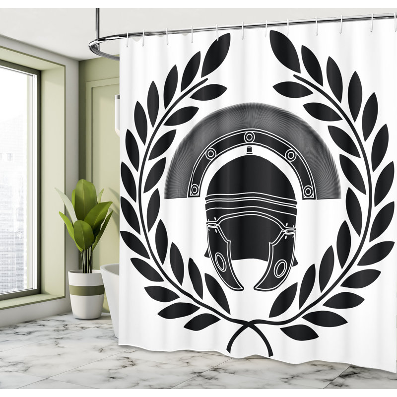 Ensemble de rideau de douche + crochets, H 75 po x l 69 po