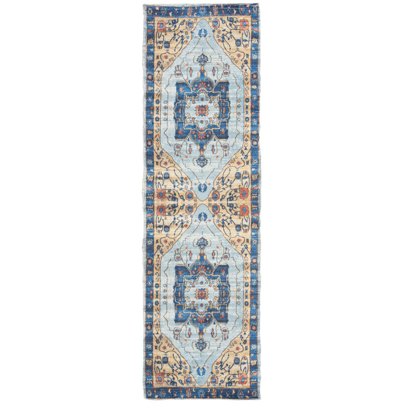 Joppatowne Hand Loomed Performance Geometric Rug, Runner 2'3" x 8'