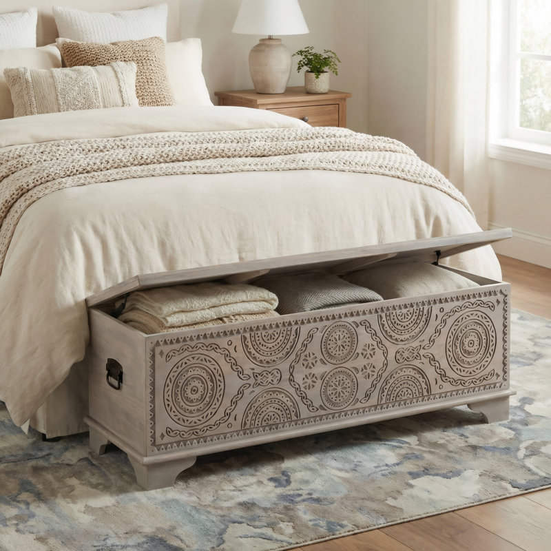Berlene Solid Wood Storage Bench