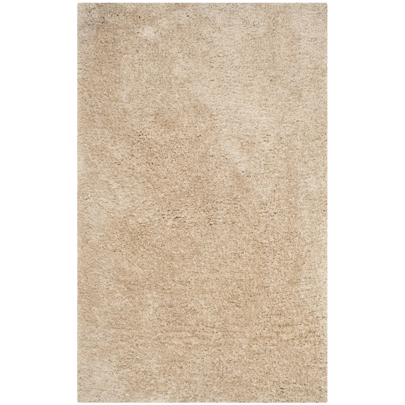 Franklynn Shag Hand Tufted Performance Solid Color Rug, Rectangle 3' x 5'