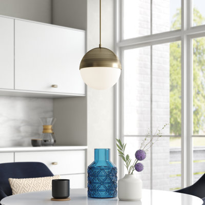 Luminaire suspendu en forme de globe à 1 lumière Exira