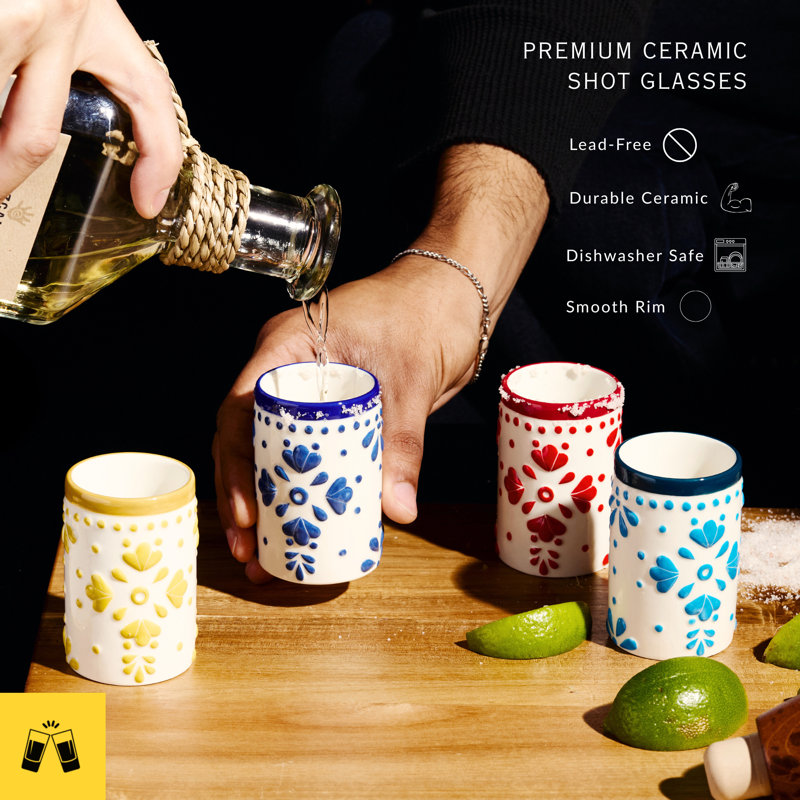 Verres à liqueur en céramique 3 oz Talavera