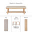 Banc de rangement en bois massif Noah