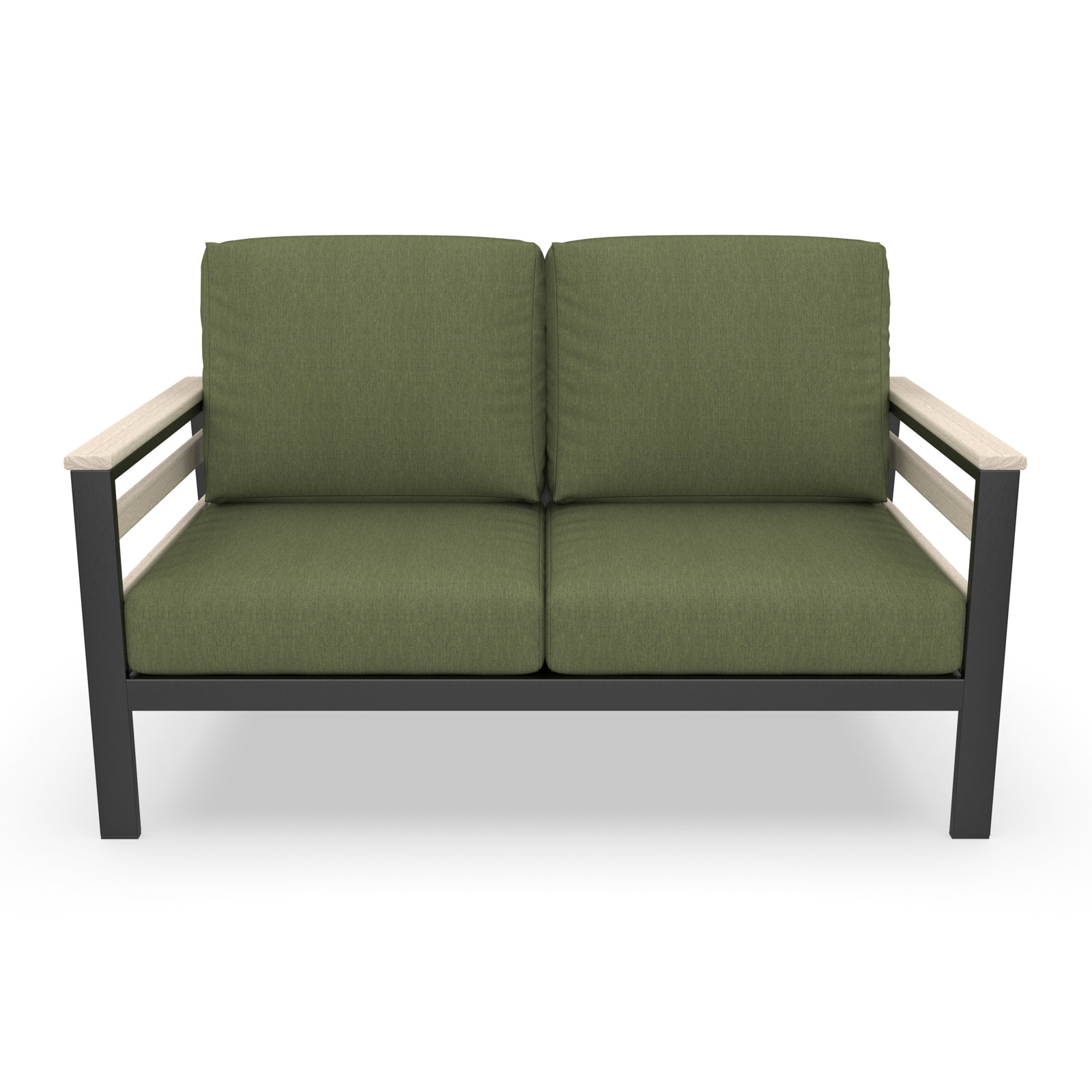 Townsend 55" Sunbrella® Patio Loveseat, Sunbrella Relate Harbor, White