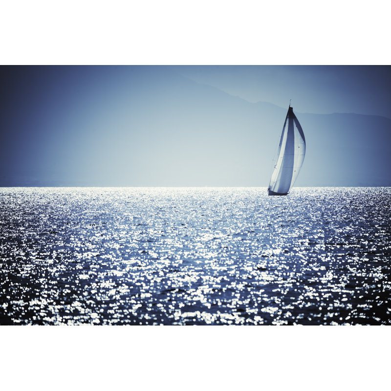 Sailing With Sailboat - Wrapped Canvas Print, 30cm H x 46cm W x 3.8cm D