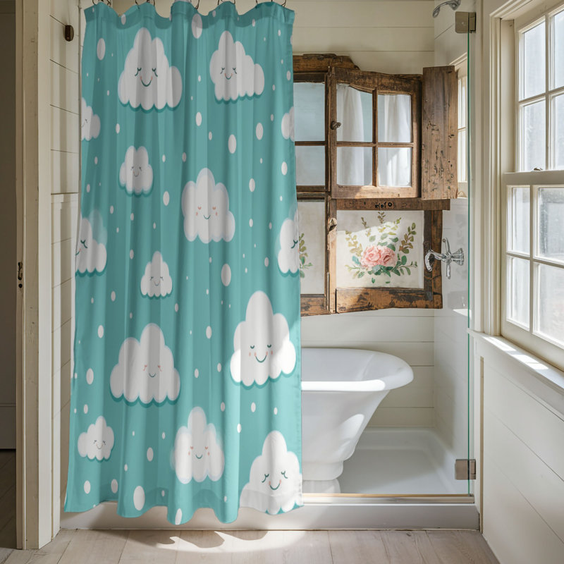Cloud Patterns - Premium Shower Curtain, 71" W x 74" L