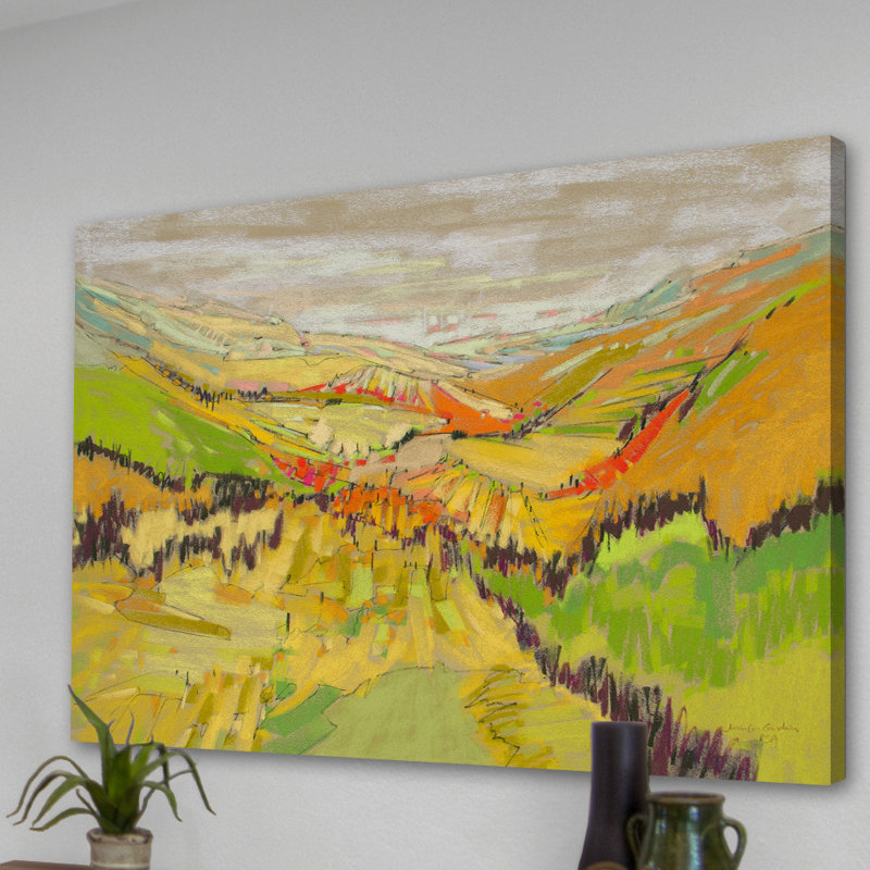 « patchwork hills vii », reproduction d’art sur toile tendue, H 40 po x l 60 po x P 1,5 po