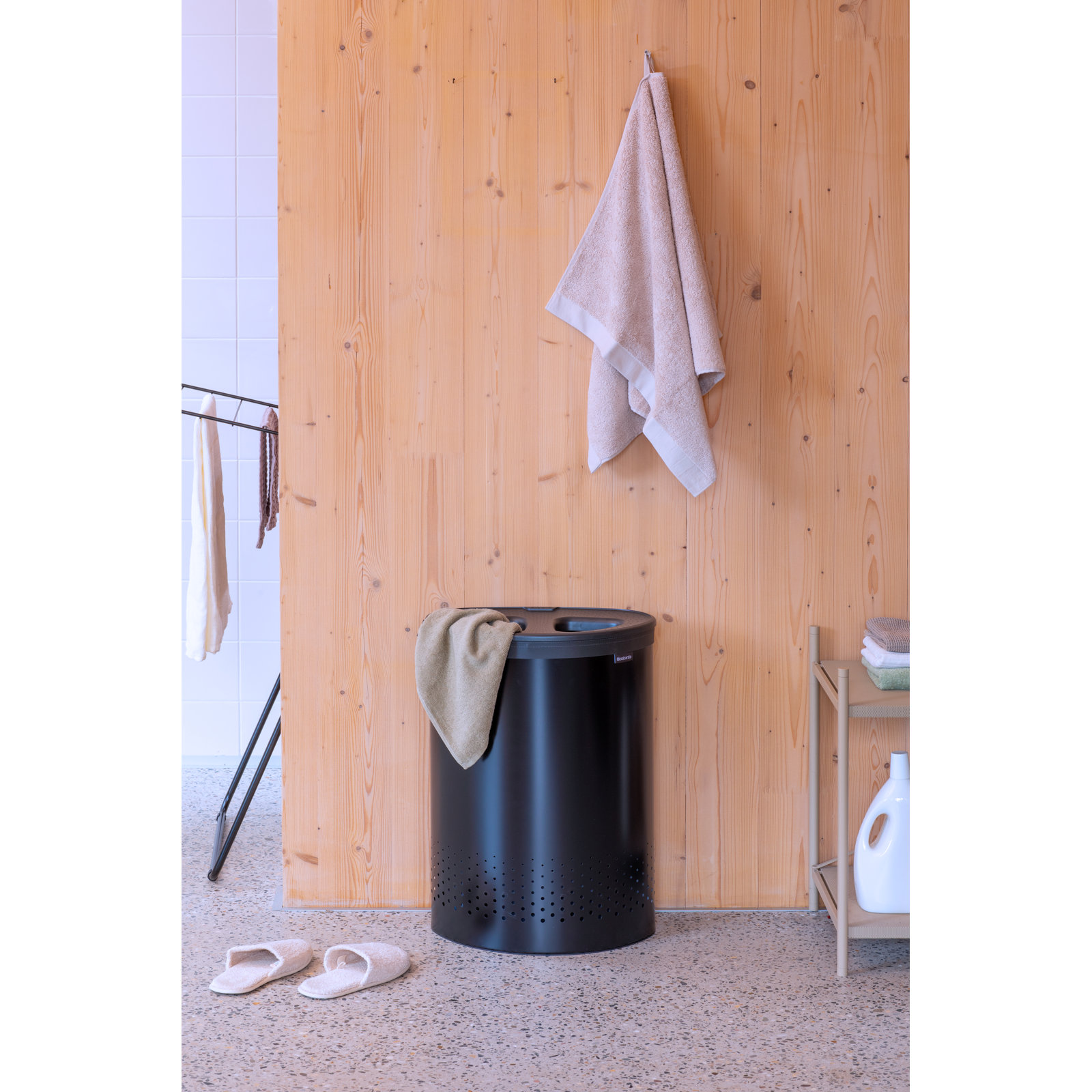 Brabantia Dual Compartment Laundry Hamper, Matte Black