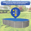 Couverture solaire pour piscines hors sol ovales â€“ Bleue-9784680