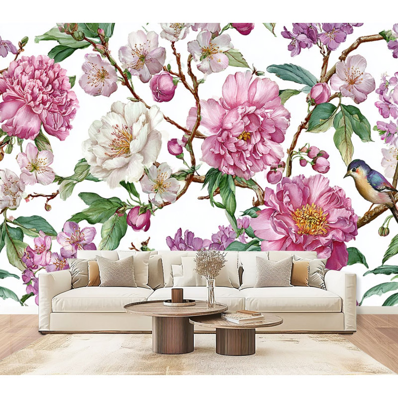 Papier peint adhésif de style bohème Boho, L 144 po x l 100 po