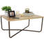 Table basse industrielle avec base à pieds croisés
