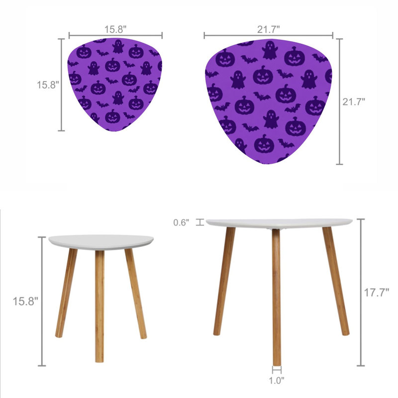 Ensemble de 2 tables basses gigognes Triangle