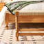 Banc en bois de lin beige brun