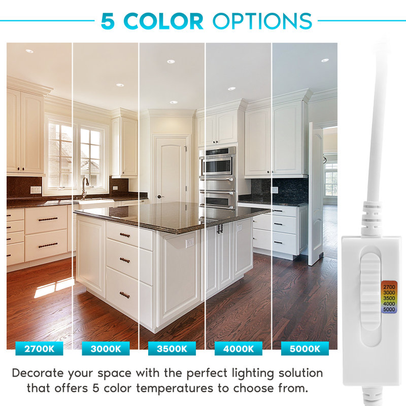 3" Gimbal Selectable CCT New Construction LED Canless Recessed Lighting Kit