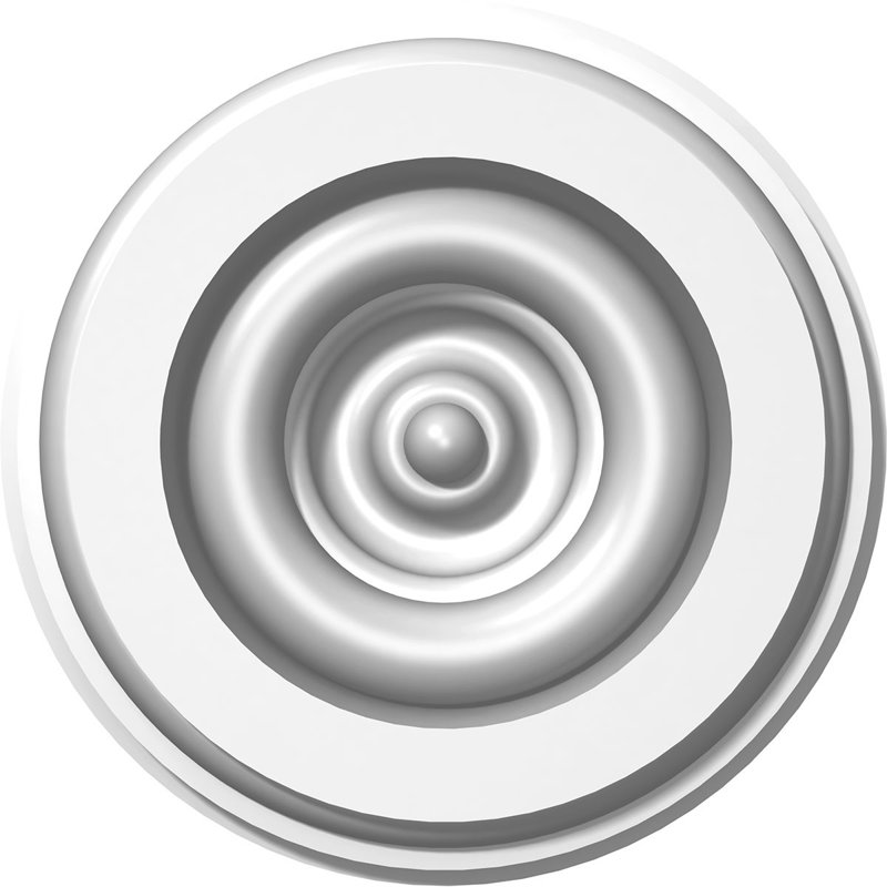 Rosette standard Grayson Bullseye avec bord biseauté, H 3 po x l 3 po x p 0,5 po