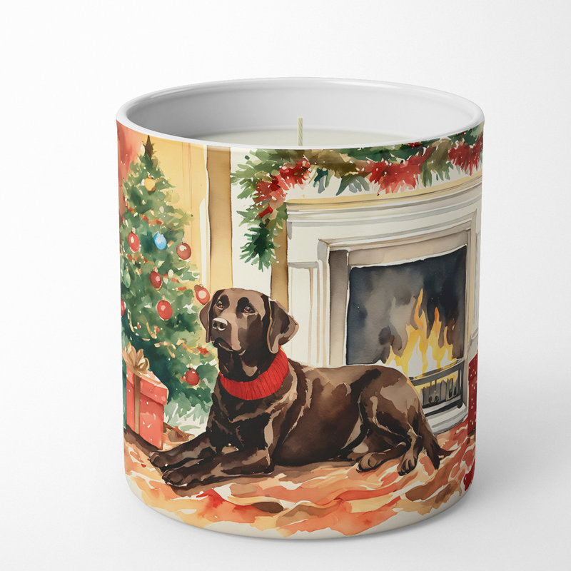 Christmas Tree Scented Tumbler Candle with Ceramic Holder