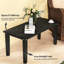 Table d'extérieur rectangulaire noire, 91,4 cm de long, 43,2 cm de large, 41,9 cm de hauteur, plateau à lattes, résistante aux intempéries, montage rapide, idéale pour les pauses-café en terrasse. Dimensions : 91 cm x 44 cm x 41,9 cm. Supporte 50 kg.