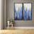 «Snowy Drip 1 and 2» par Martin Edwards - Ensemble de 2 peintures sur cadre flottant