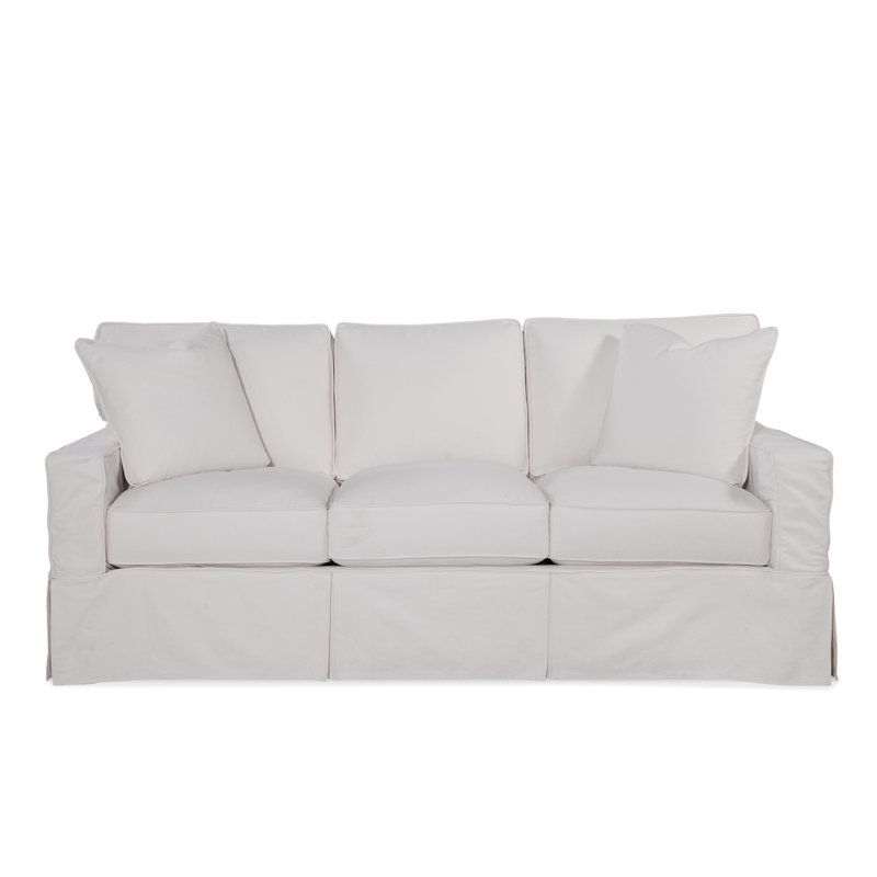 Gramercy Park Queen Sleeper Sofa, 5" Innerspring Mattress, White Cotton Solid; 0302-91