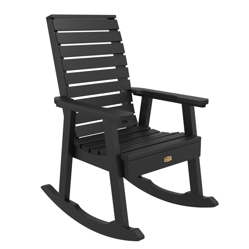 Chaise berçante en plastique Elisiah, Abysse