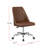 Backman Upholstered Adjustable Home Office Desk Chair Brown-696646620