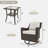 9-Piece 7-Seat Patio Furniture Set, Brown Wicker Outdoor Conversation Sets with Swivel Rocking Chairs, Comfortable Removable Washable Cushions & Glass-Top Side Tables-1639432013