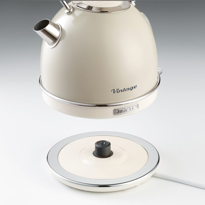 Ariete Vintage Dome Kettle 2 Slice Toaster And Microwave Blue, Cream