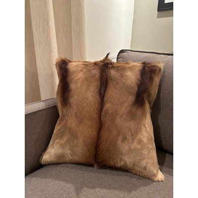 Real Copper Springbok Skin Pillow Cover