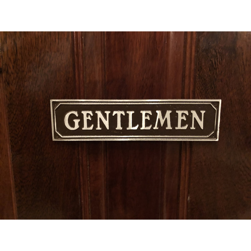 Panneau de porte Gentlemen, Aluminium poli noir