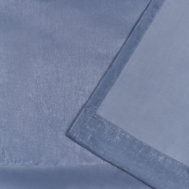 Semi Sheer Curtain Pair, Slate Blue, 54" W x 96" L