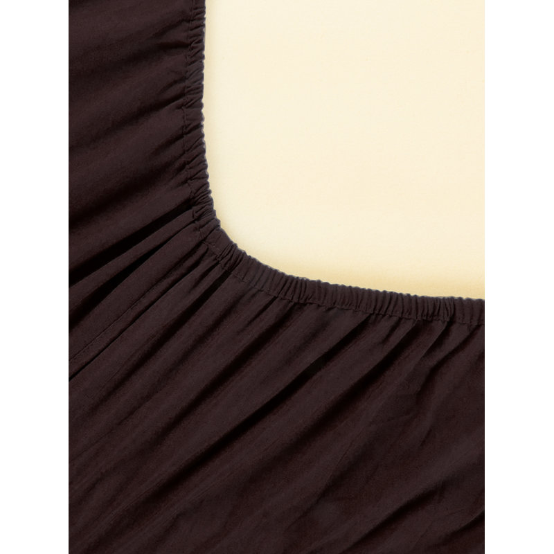 Microfiber Fitted Sheet, Dark Brown, California King