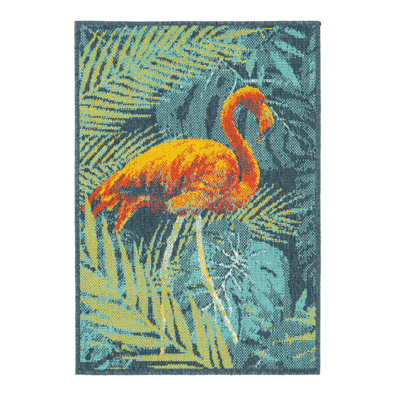 Floral Indoor / Outdoor Rug, Rectangle 2' x 3'1"