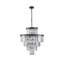 Lustre en cristal élégant avec finition luxueuse de style noir pour la salle à manger, le salon et le vestibule