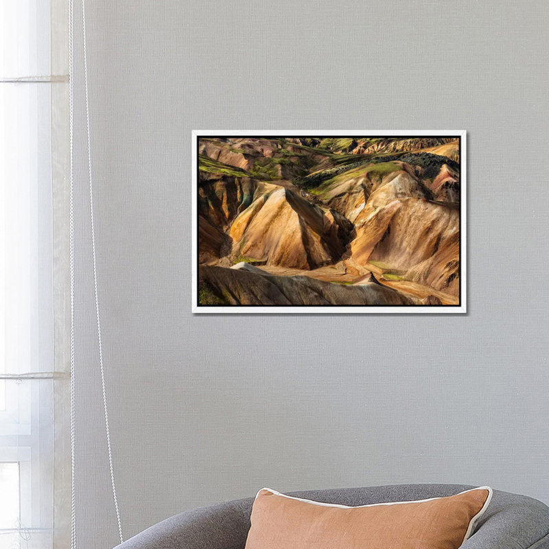 Glowing Iceland 1 Piece Wall Art on Canvas, 66.04 cm H x 45.72 cm W, White Framed
