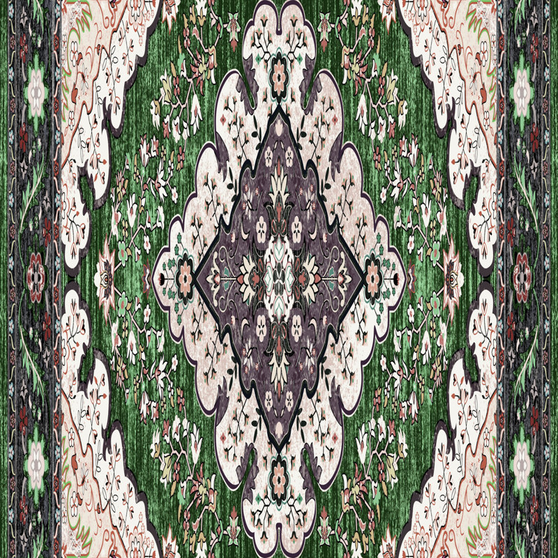 Tapis d'escalier antidérapant avec bande Chenille colorée, Vert