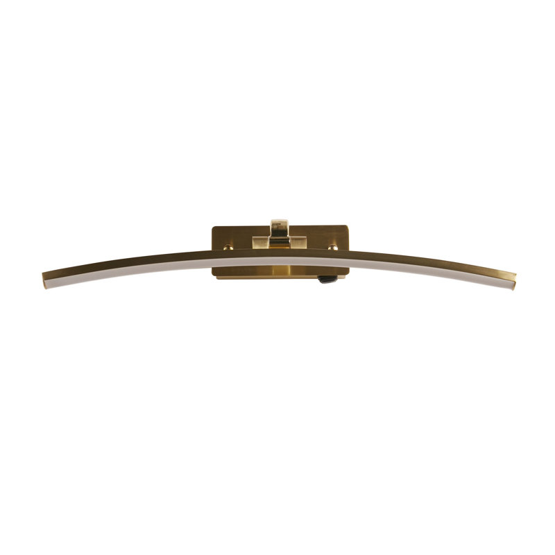 Hardwired LED Wall Mounted Picture Light, 9cm H x 40cm W x 13cm D, Satin Brass