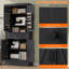 Armoire de rangement pour couture et loisirs créatifs de 183 cm de haut avec étagères réglables, armoire multifonctionnelle pour atelier de couture ou bureau à domicile, noire