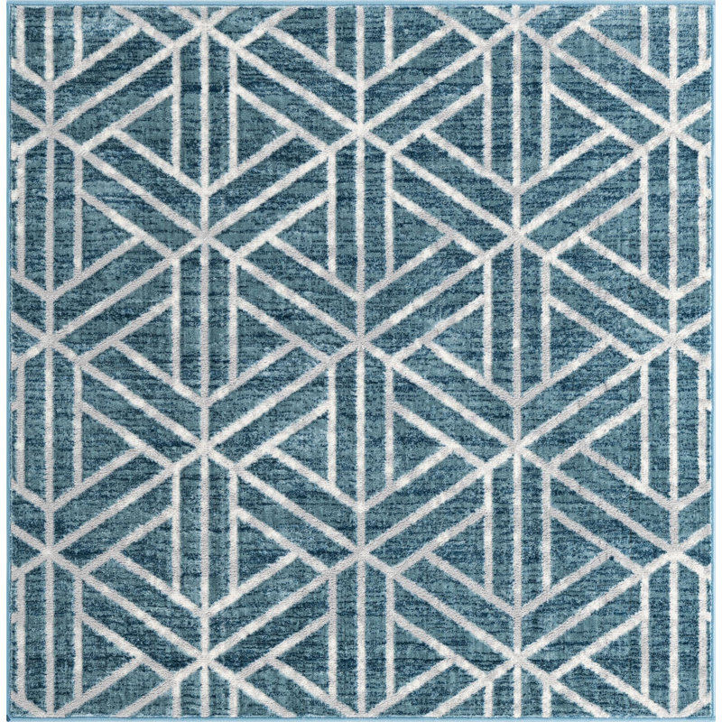 Eshin Abstract Indoor Rug, Square 7'